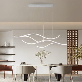 Moderní LED Závěsné Svítidlo | Vlnový Lustr nad Jídelní Stůl