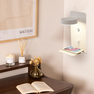 Vnitřní LED Nástěnné Svítidlo | Moderní Inteligentní Design s USB Policí