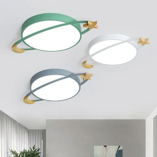 Stropní svítidlo LED kulaté s hvězdou do dětského pokoje | Stropní přisazené