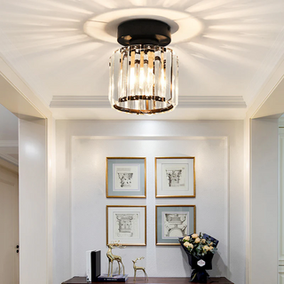 Krystalové Černé Stropní Svítidlo | Moderní Lampa E27