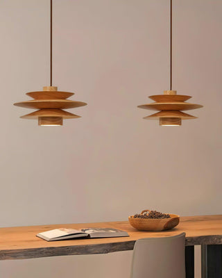 Závěsné svítidlo vrstvené stínidlo moderní do obývacího pokoje