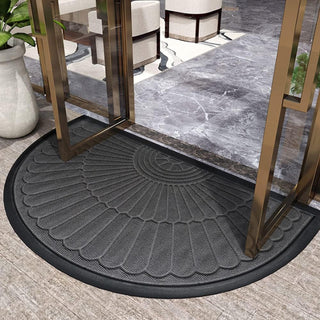 Half-round decorative doormat