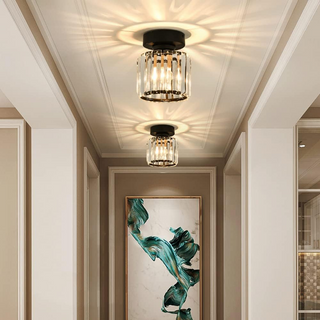 Krystalové Černé Stropní Svítidlo | Moderní Lampa E27