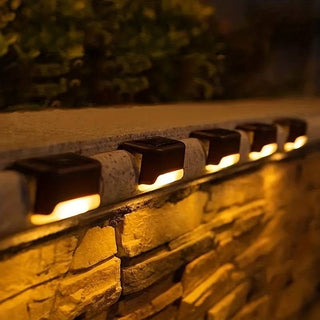 Venkovní Nástěnné Svítidlo | Solární Černá Plotová Lampa