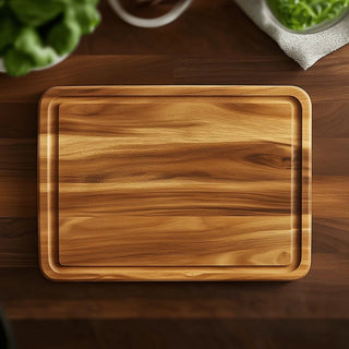 Ensemble de planches à découper rectangulaires avec rainure pour jus pour cuisine