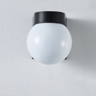 Zewnętrzna nowoczesna lampa ścienna | Czarna kulista LED kształt IP65