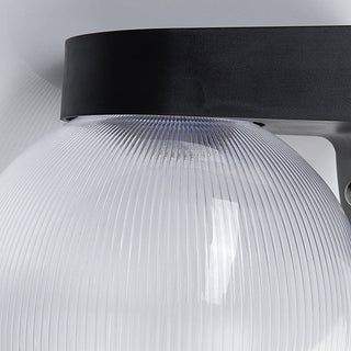 Zewnętrzna nowoczesna lampa ścienna | Czarna kulista LED kształt IP65