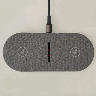 Wireless fast charging station with LED display for multiple devices