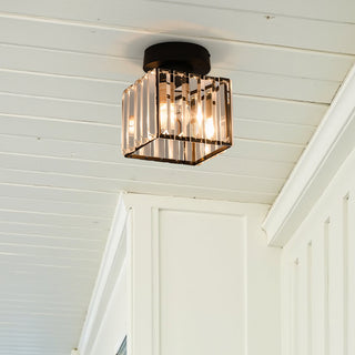 Krystalové Černé Stropní Svítidlo | Moderní Lampa E27
