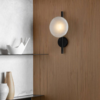 Two-arm round wall light for living room