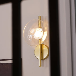 Two-arm round wall light for living room