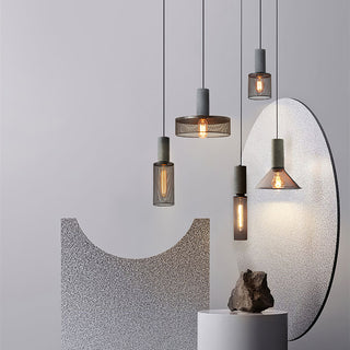 Vnitřní moderní závěsná lampa | Válcový design E27