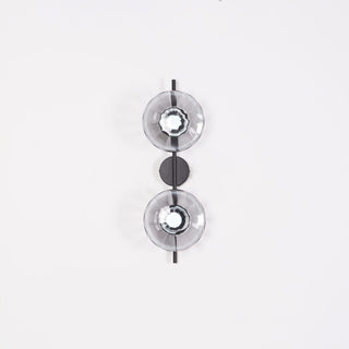 Two-arm round wall light for living room