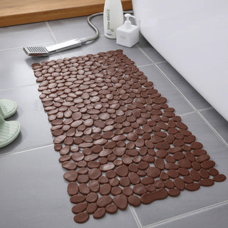 Non-slip pebble bathroom mat for the bathtub