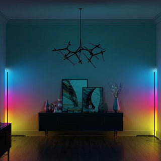 Vnitřní moderní stojací lampa | LED rohové osvětlení
