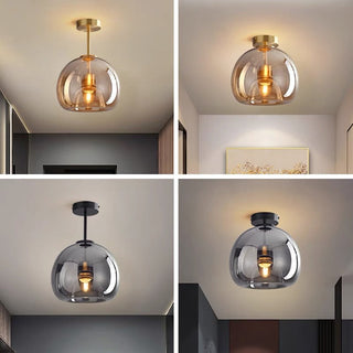 Skleněné Stropní Svítidlo E27 | Retro Lampa Na Strop