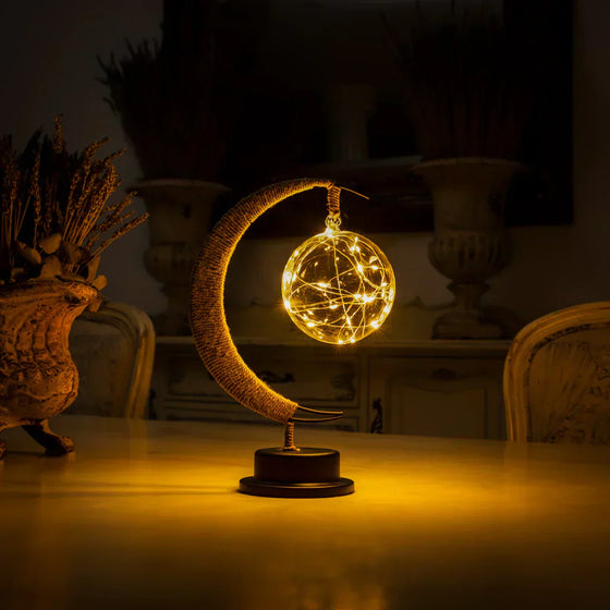 Lampa stołowa w kształcie księżyca z oświetleniem LED