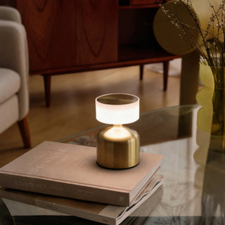 Portable wireless dome table lamp for the living room