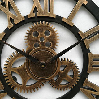 Nástěnné hodiny industriální mechanický design pro interiér