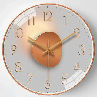 Nástěnné hodiny moderní kulaté s podsvícením