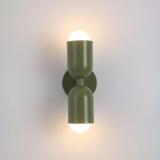 Nástěnná lampa moderní dvojitý cylindr