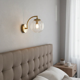 Nástěnná lampa skleněná koule moderní LED