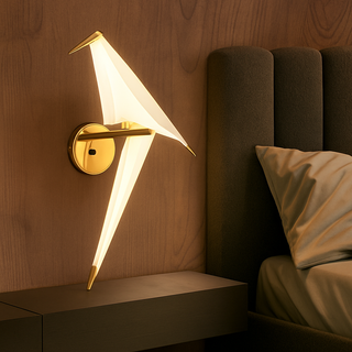 Nástěnné světlo moderní origami zlaté