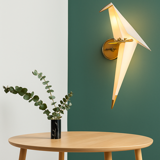 Nástěnné světlo moderní origami zlaté