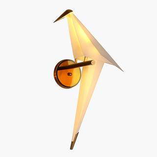 Nástěnné světlo moderní origami zlaté