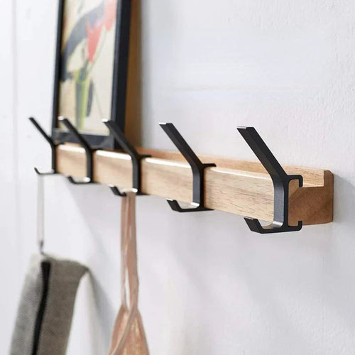Wall coat hooks with 5 hooks, Nordic style for the hallway