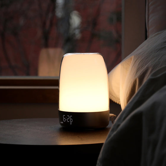 Sunrise alarm clock, LED night light with sunrise simulation