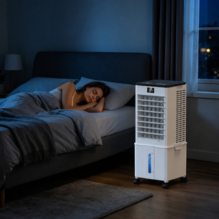 Portable air cooler with remote control for summer cooling
