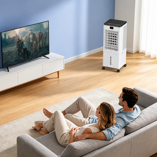 Portable air cooler with remote control for summer cooling