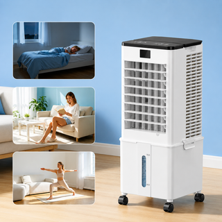 Portable air cooler with remote control for summer cooling
