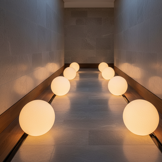 Podlahová lampa kulová ambientní moderní LED