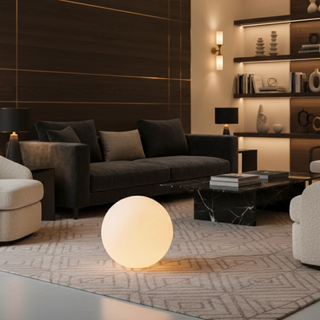 Podlahová lampa kulová ambientní moderní LED