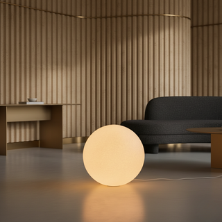 Podlahová lampa kulová ambientní moderní LED
