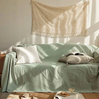 Pokrowiec na kanapę bawełniany nowoczesny dekoracyjny do salonu