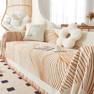 Pokrowiec na sofę nowoczesny dwustronny żakardowy stylowy do salonu