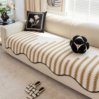 Pokrowiec na sofę nowoczesny falisty design do salonu