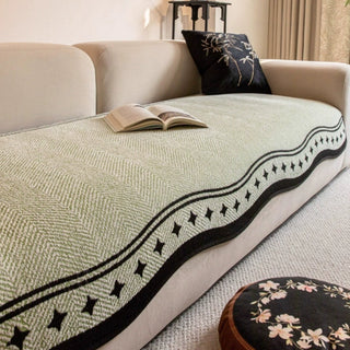 Nowoczesny pokrowiec na sofę z falistym, antypoślizgowym wzorem do salonu