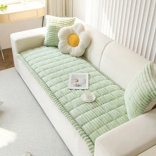 Plisowany nowoczesny dekoracyjny pokrowiec na sofę