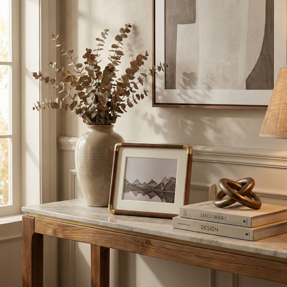 Vintage Wooden Tabletop Photo Frame
