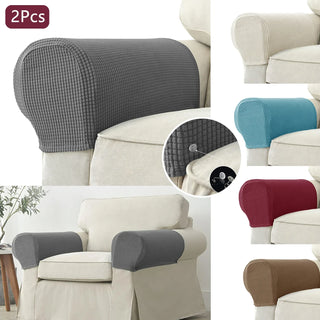 Housse extensible pour accoudoir de canapé avec texture côtelée