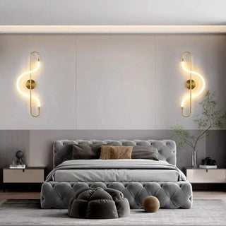 Oval minimalist LED wall light for the living room