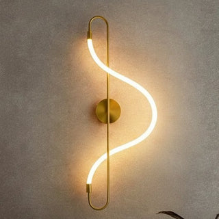 Oval minimalist LED wall light for the living room