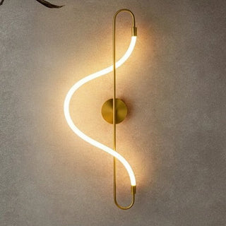 Oval minimalist LED wall light for the living room