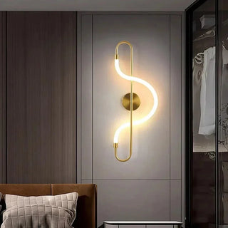 Oval minimalist LED wall light for the living room
