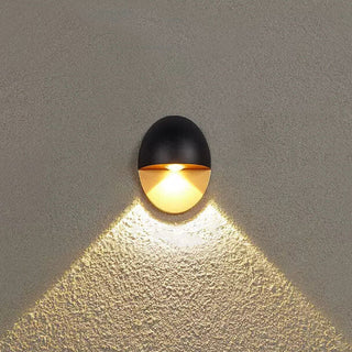 Zewnętrzna nowoczesna lampa ścienna | Owalny kształt LED