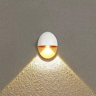 Zewnętrzna nowoczesna lampa ścienna | Owalny kształt LED